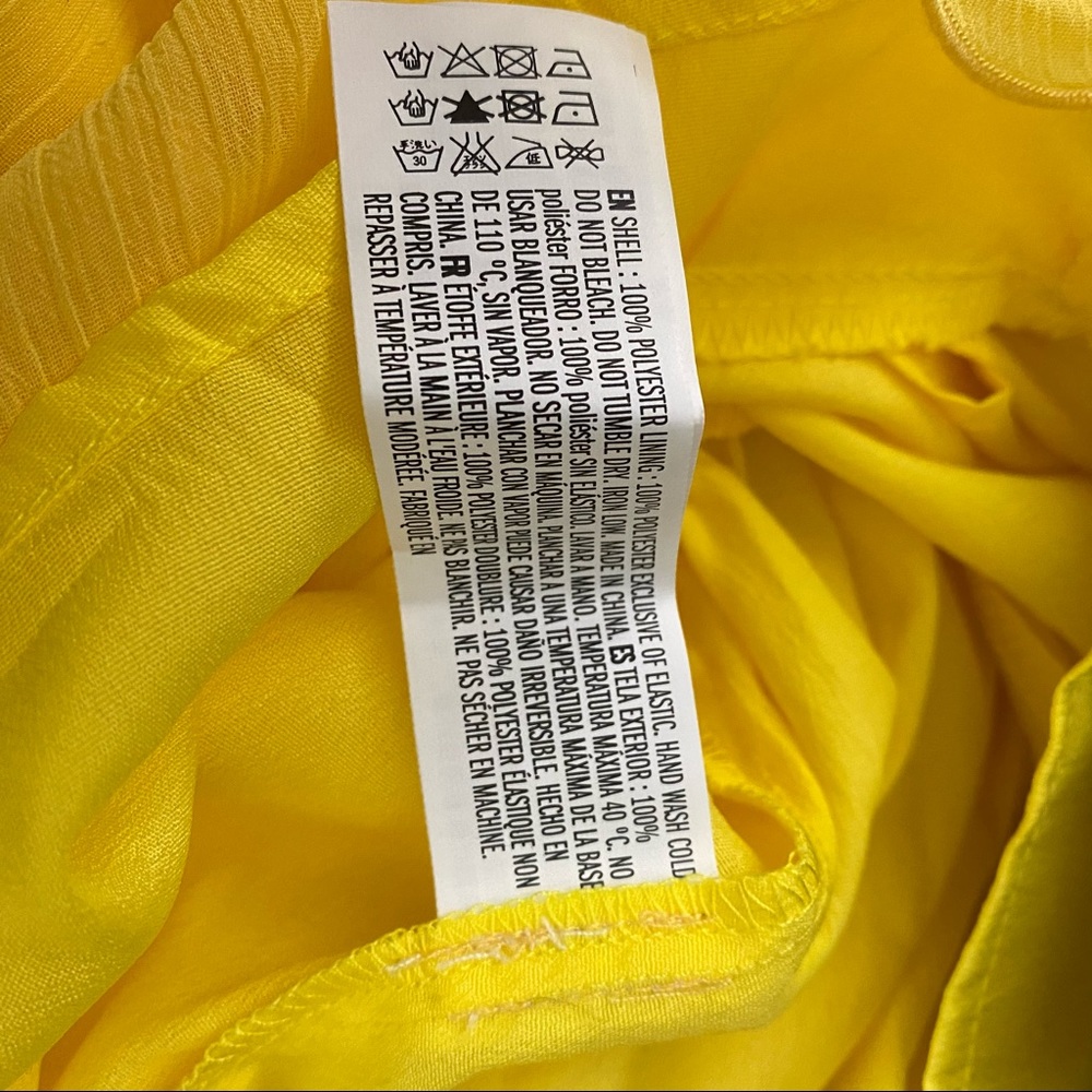 ENDLESS ROSE Yellow Off Shoulder Ruffle Shorts Romper - Picture 14 of 16